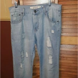 Mens Agile Denim Destroyed Jeans Sz 34/34